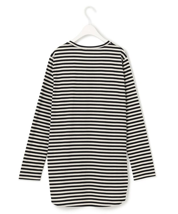 ICB 【WEB限定カラーあり・洗える】 シンプルジャージー ロングスリーブTシャツ ブラックボーダー［WEB限定］系