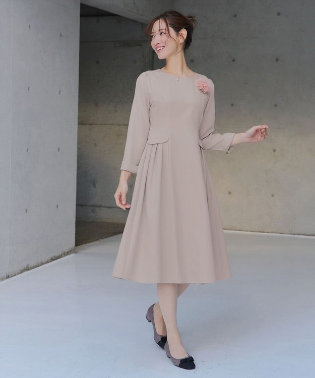 Tiaclasse 【XSサイズ追加・新色追加】サイドフラップワンピース グレージュ