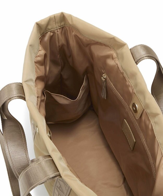 TOPKAPI 【Breath TOPKAPI】ナイロン ロゴテープ 2way ハンドル トートバッグ ベージュ