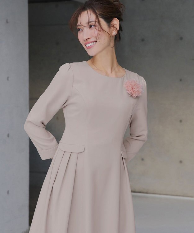 Tiaclasse 【XSサイズ追加・新色追加】サイドフラップワンピース グレージュ