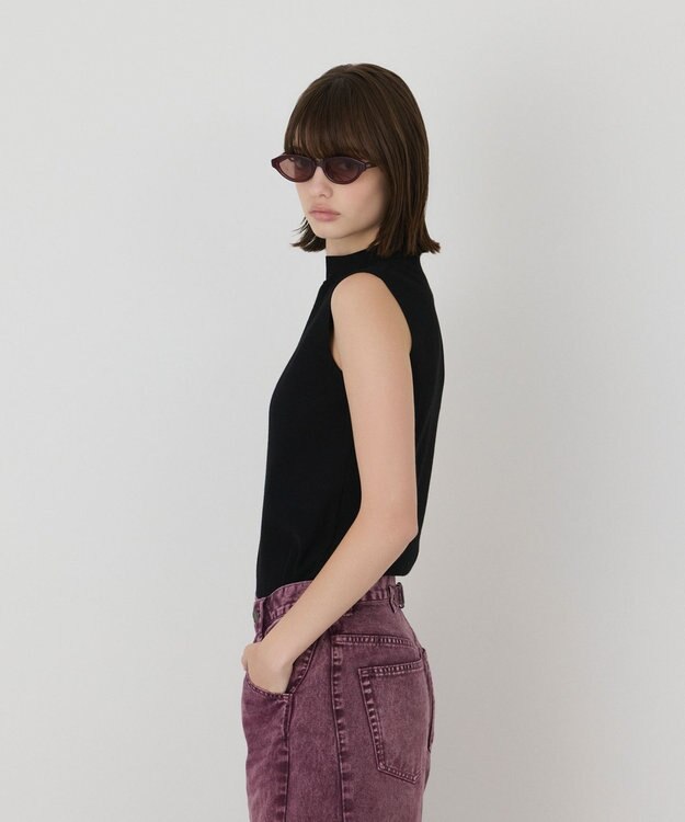 GRACE CONTINENTAL ハイネックニットトップ ブラック