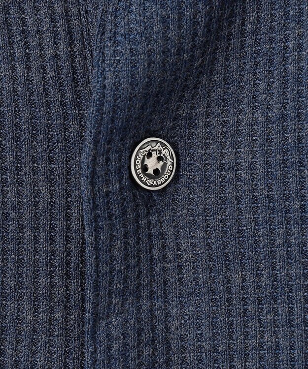 JOSEPH ABBOUD MOUNTAIN 【サスティナブル/吸水速乾】ドライミックスメリノポロ ダルブルー系