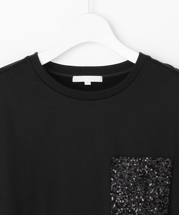 自由区 S スパングルポケットＴシャツ ブラック