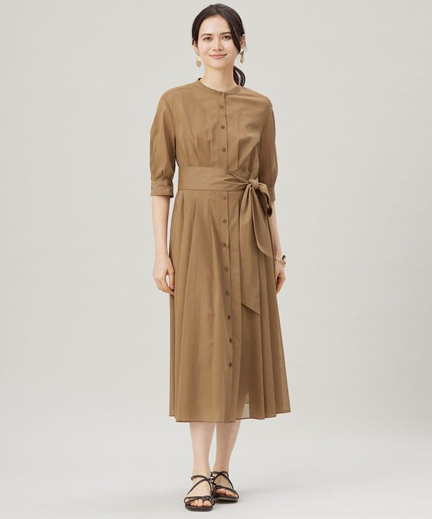 自由区 S 【洗える】シアー ドレス シナモン