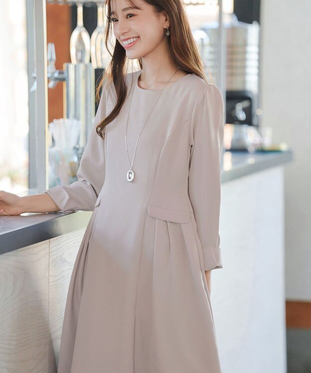 Tiaclasse 【XSサイズ追加・新色追加】サイドフラップワンピース グレージュ