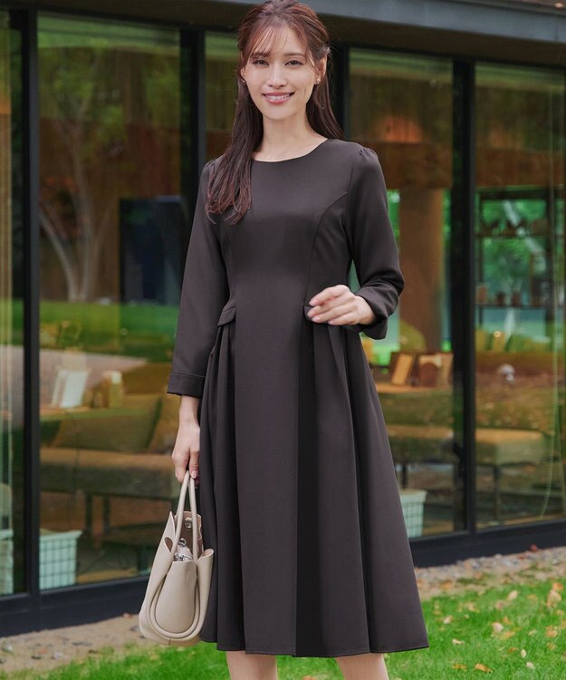 Tiaclasse 【XSサイズ追加・新色追加】サイドフラップワンピース チャコールグレー