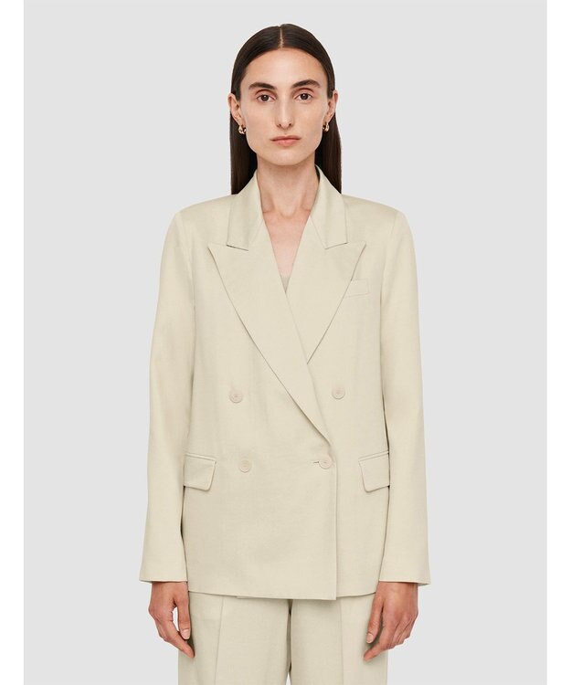 JOSEPH ソフトビスコーステーラリング　ダブルブレステッドジャケット Quail