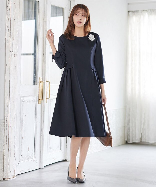 Tiaclasse 【XSサイズ追加・新色追加】サイドフラップワンピース ネイビー