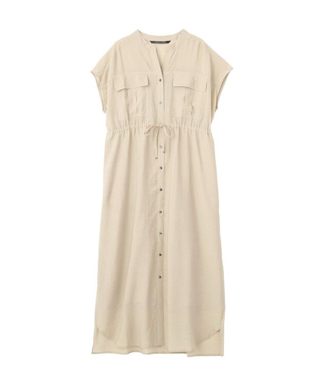 YECCA VECCA ミリタリースキッパーシャツワンピース Beige
