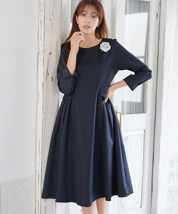Tiaclasse 【XSサイズ追加・新色追加】サイドフラップワンピース ネイビー
