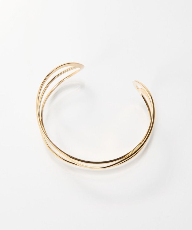 Phoebe ニュアンスラインワイドカフバングル ゴールド ゴールド