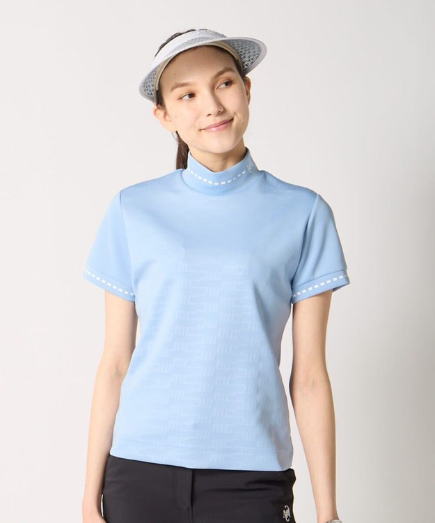 FILA GOLF／marie claire 【Marie claire sports】モックネックシャツ ブルー