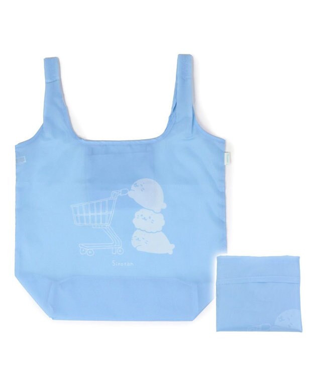 Mother garden しろたん エコバッグ 《ショッピング》 お買い物バッグ 水色