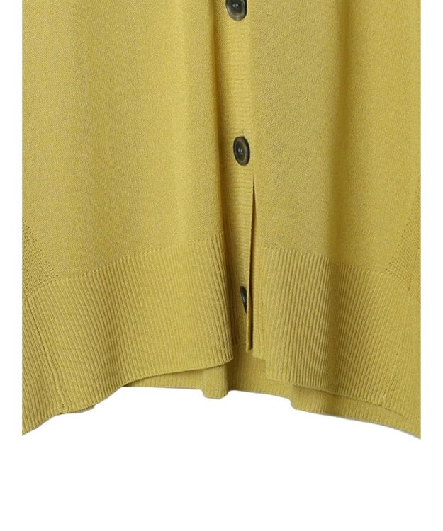earth music&ecology シアーＢＩＧカーディガン Yellow