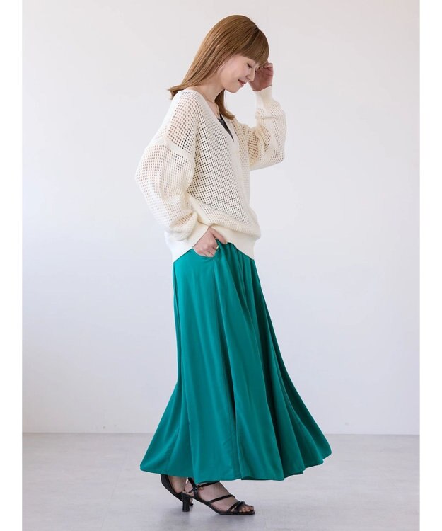 AMERICAN HOLIC ２ＷＡＹメッシュ編みニットカーディガン Off White