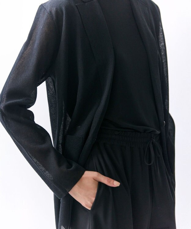 BEIGE， PYRRHOT / シアーコンビ ニットジャケット Black