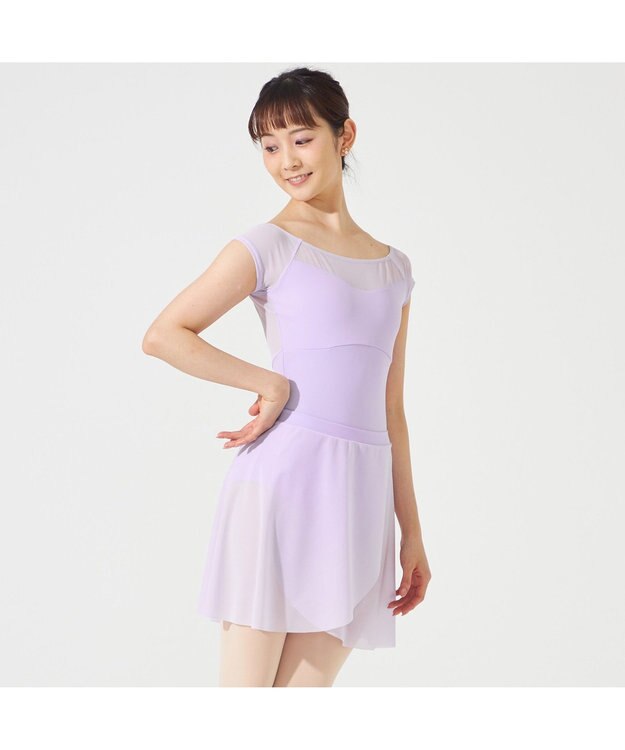 Chacott フレンチスリーブレオタード ライラック