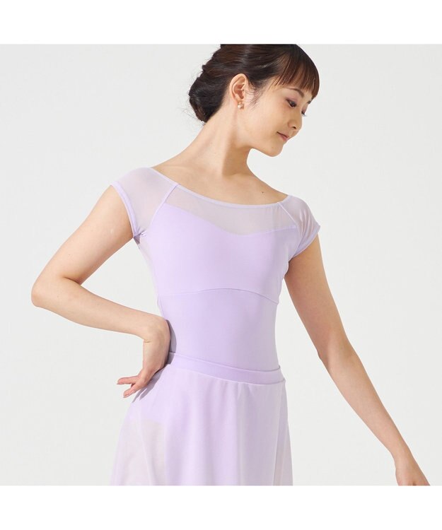 Chacott フレンチスリーブレオタード ライラック