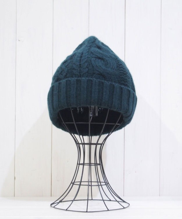 石田製帽 〈新色追加！〉カシミヤニット アラン編みワッチN ニット帽 グリーン