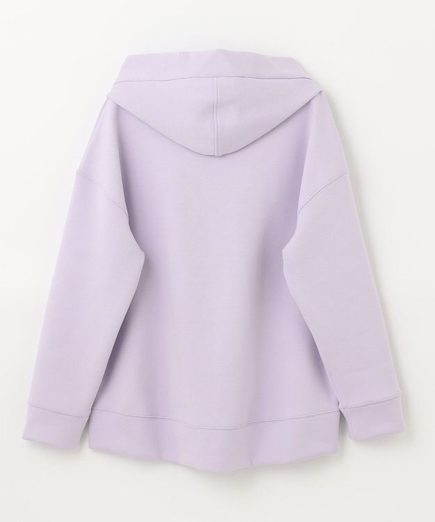 ANY 【洗える】ライトウエイト スリットネックパーカー ラベンダー