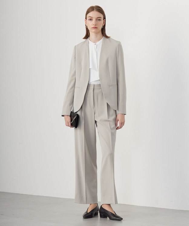 ICB L 【新色追加・防シワ・速乾・洗える】Fied ワイドパンツ グレージュ系