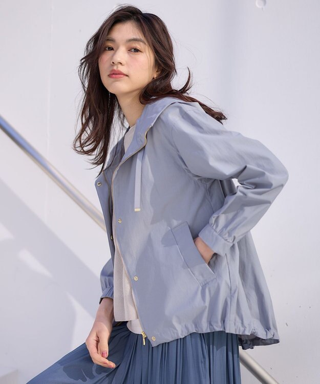 ANY 【撥水/UVカット/手洗い可】ラク映え撥水マウンパ ブルーグレー