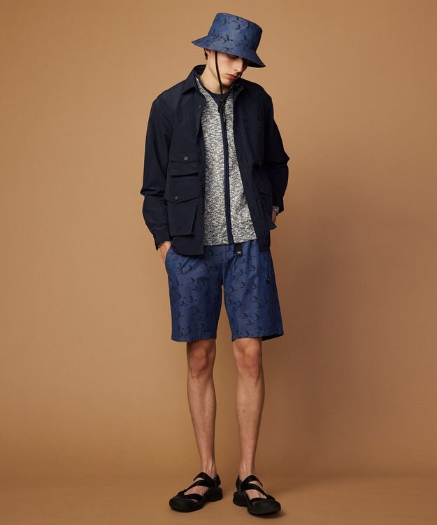 JOSEPH ABBOUD MOUNTAIN 【洗える・イタリア糸使用】 コットンスラブ ニット ブルゾン ネイビー系1