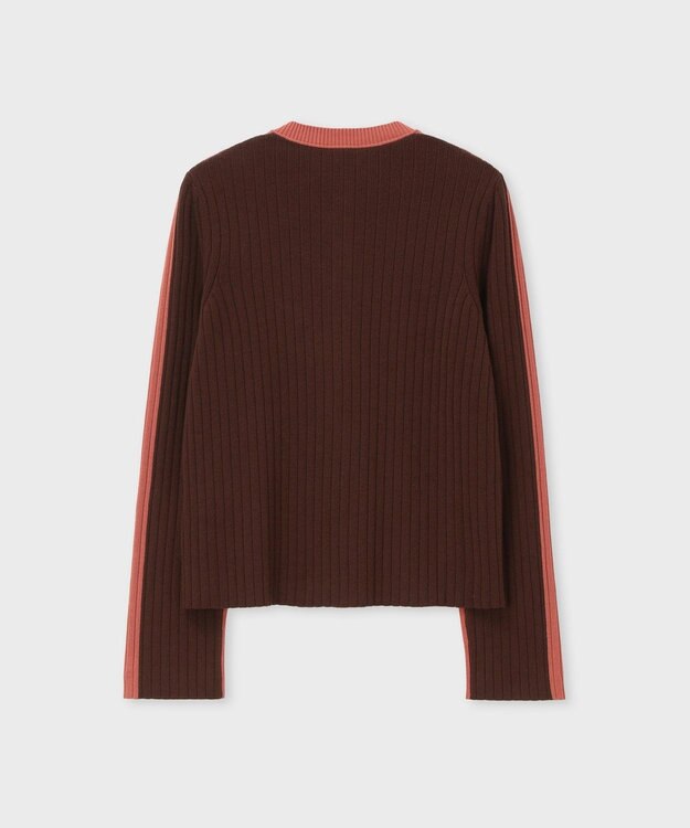 Paul Smith バイカラー スリット カーディガン ピンク