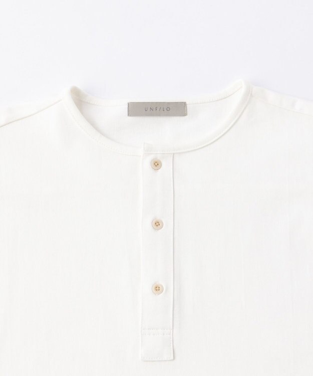 UNFILO MENS コットン ヘンリーネックTEE [23年秋冬商品] シロ
