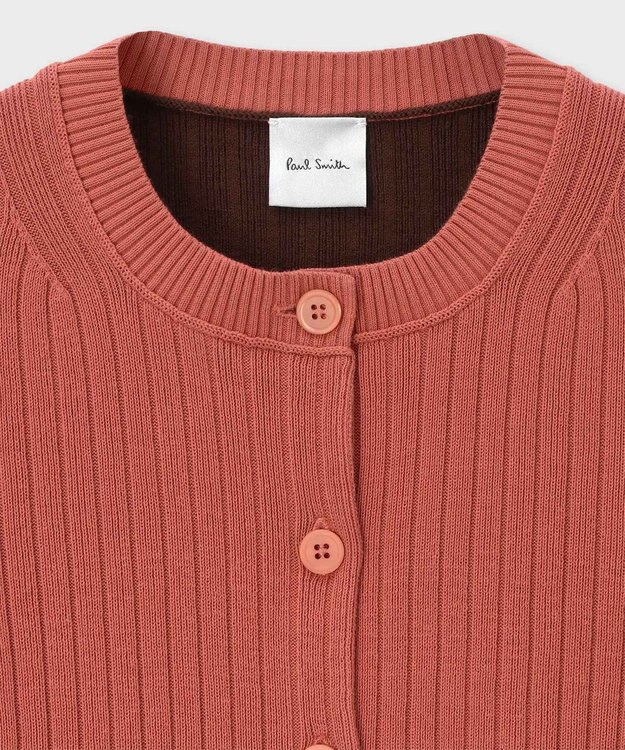 Paul Smith バイカラー スリット カーディガン ピンク