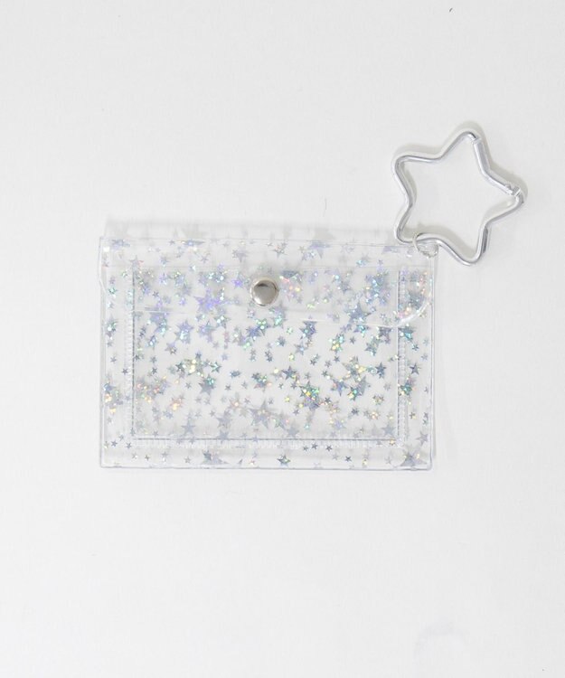 WEGO ラメスタークリアカードポーチ 柄1