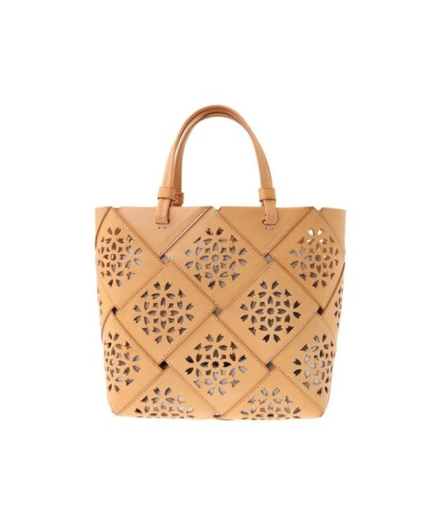 genten フラッターバスケット 手提げバッグ ヌメベージュ