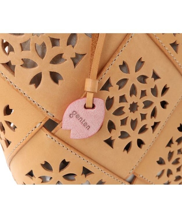 genten フラッターバスケット 手提げバッグ ヌメベージュ