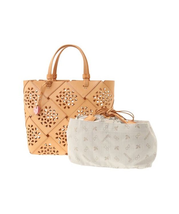 genten フラッターバスケット 手提げバッグ ヌメベージュ