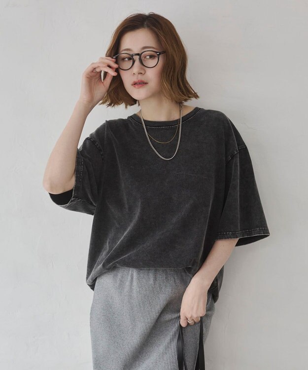 WEGO 【ユニセックス着用ITEM/SMLサイズ展開】コットンクルーネックT（SS） ブラックその他