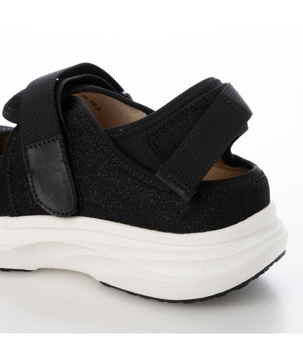 MODE ET JACOMO <MODE ET JACOMO>【軽量】厚底ベルテッドスニーカー ブラック