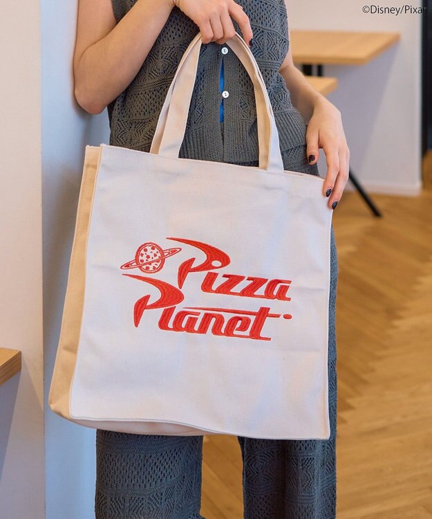 AMERICAN HOLIC Pizza Planet キャンバストートバッグ Ivory