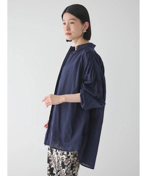 AMERICAN HOLIC カルゼギャザーシャツチュニック Navy