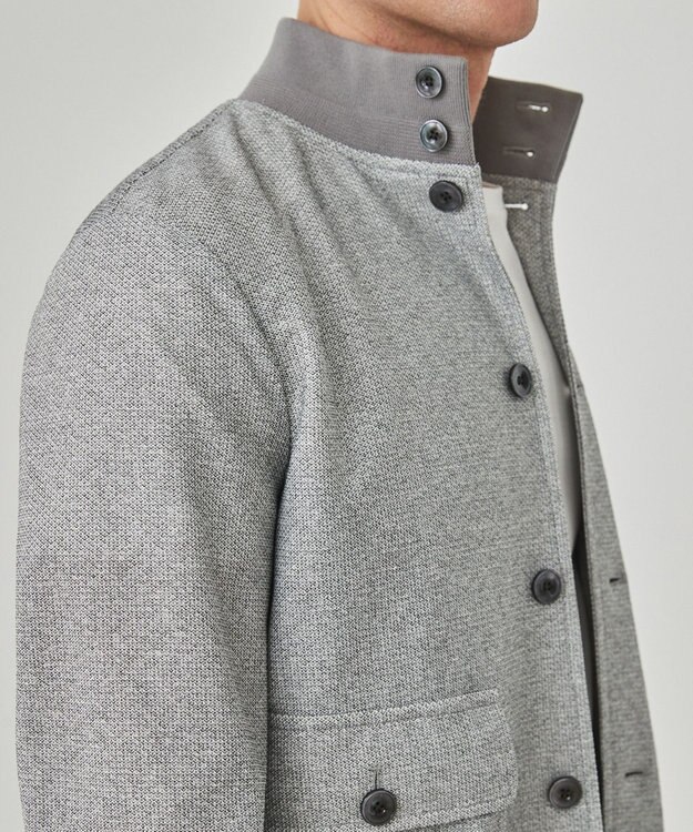 GOTAIRIKU 新作【ストレッチ/洗える/吸水速乾】ノルマンディーリネン A-1ブルゾン ライトグレー系8