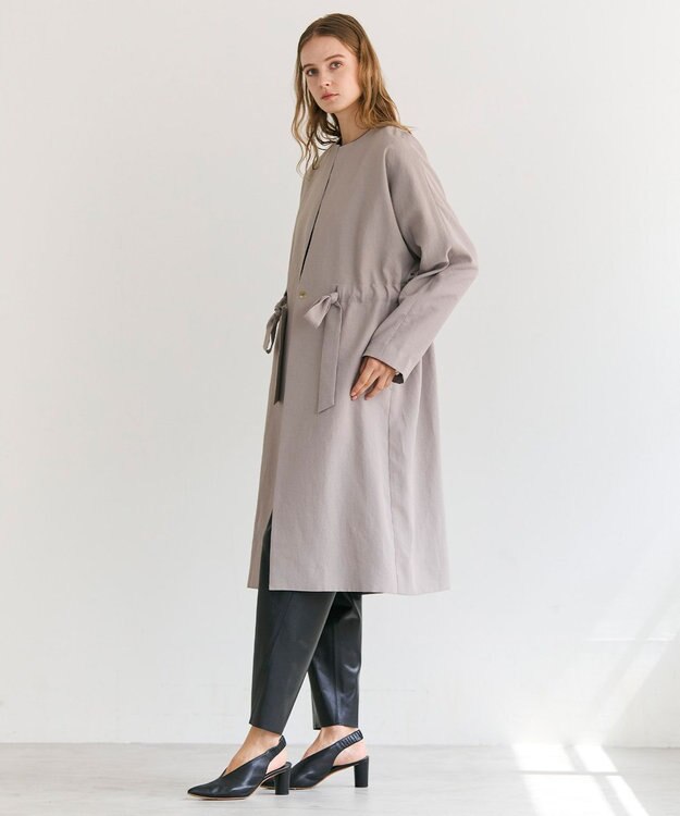 BEIGE， PORDIC / ドロスト付きロングスプリングコート Taupe