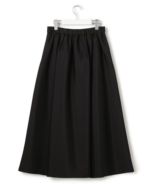 23区 L 【洗える】フルーフィーツイル フレア スカート ブラック系