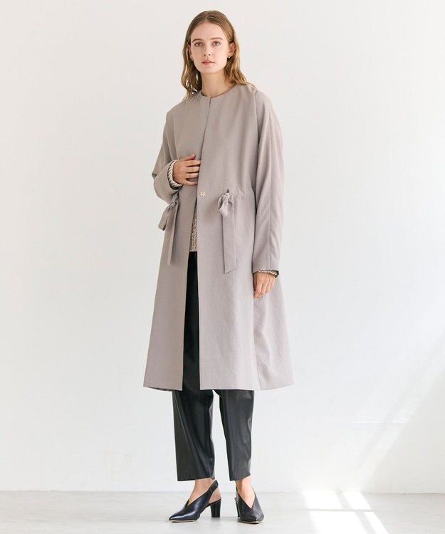 BEIGE， PORDIC / ドロスト付きロングスプリングコート Taupe