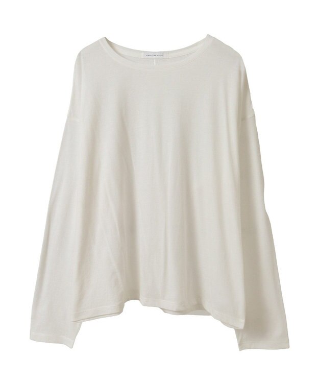 AMERICAN HOLIC バック切替シアー長袖トップス Off White