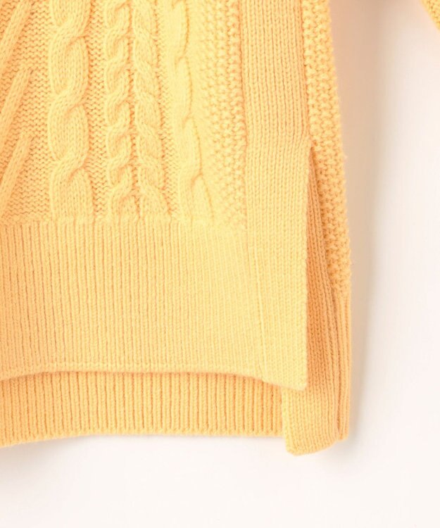 J.PRESS LADIES L 【WEB限定カラーあり・洗える】EIGER CORD ALAN クルーネックプルオーバー ニット イエロー系