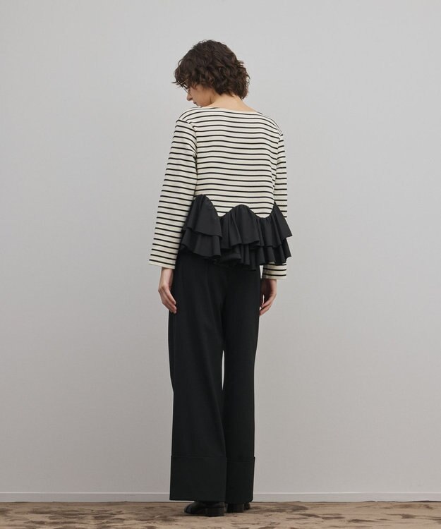 GRACE CONTINENTAL タフタフリルカットトップ バイカラー