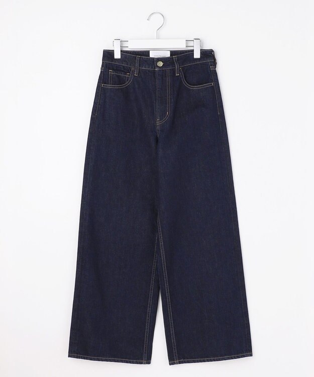 自由区 【カトリエムブーケ】Coton soie Denim ワイドストレートデニムパンツ インディゴ