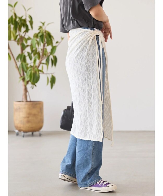 AMERICAN HOLIC レースラップスカート Off White