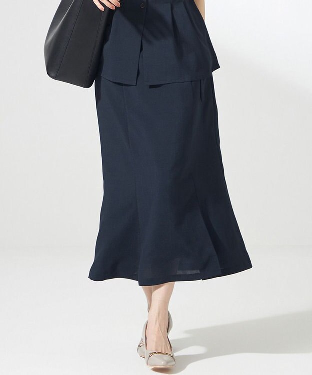 ANY SIS L 【WEB・一部店舗限定】スイートクール スカート ネイビー