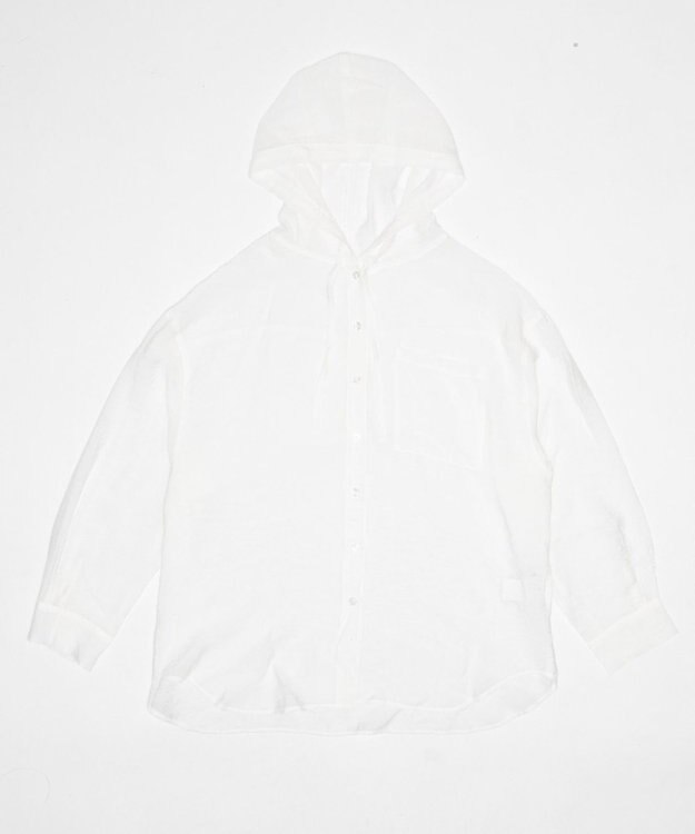 WEGO 【2026年春夏新作】シアーフードシャツ ホワイトアイボリー