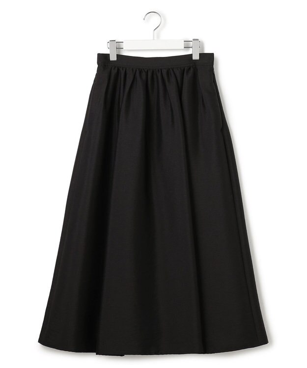 23区 L 【洗える】フルーフィーツイル フレア スカート ブラック系